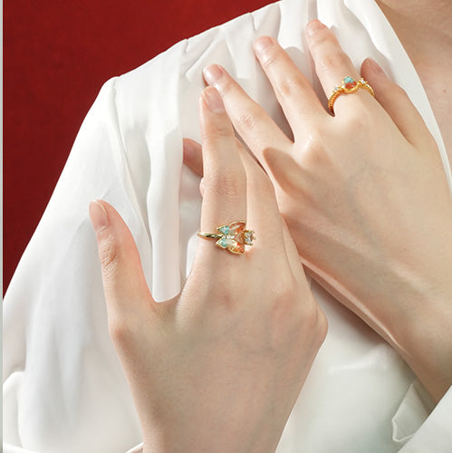 Dunhuang Color Butterfly Ring