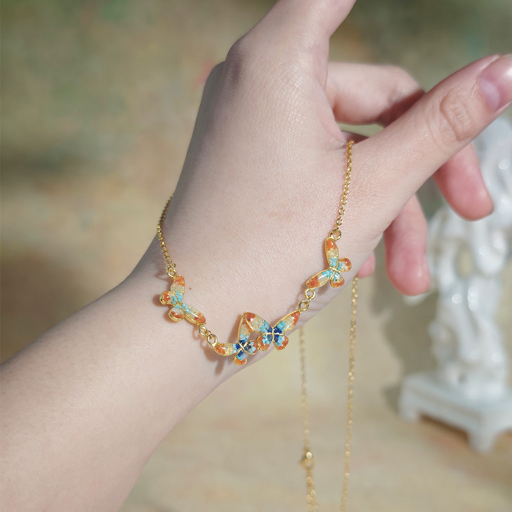 Necklace – Butterfly, Dunhuang Red