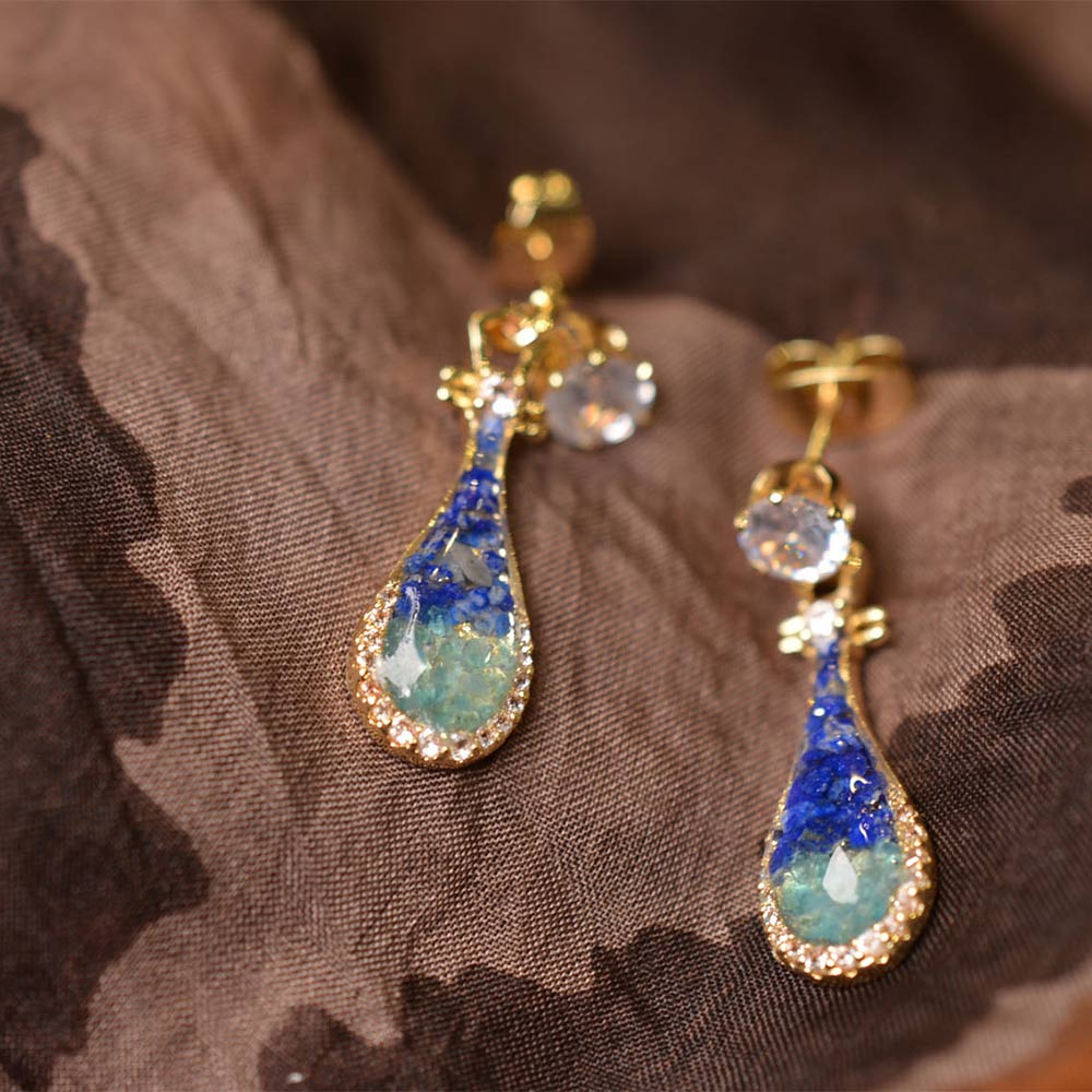 Earrings – Pipa, Royal Blue Gradient Series