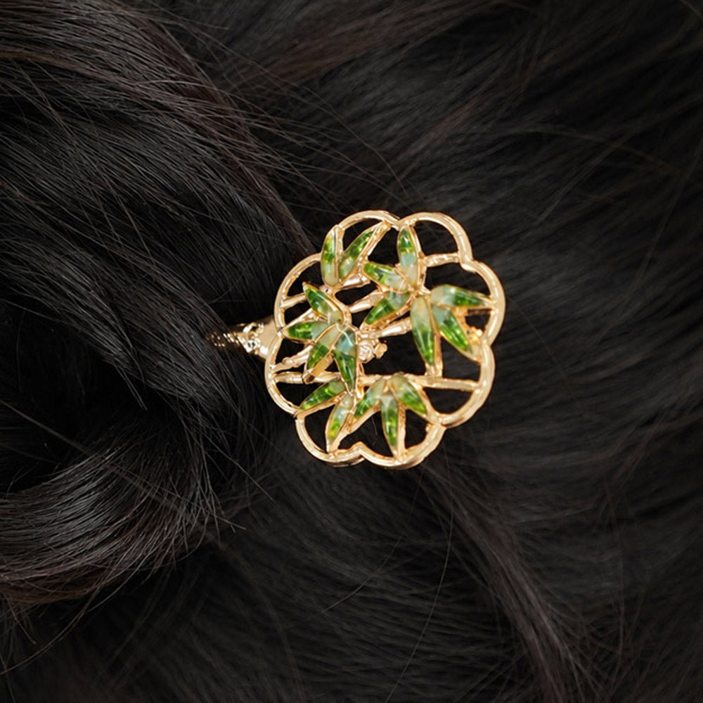 Jadeite Green Color Variation: Openwork Bamboo Hairpin