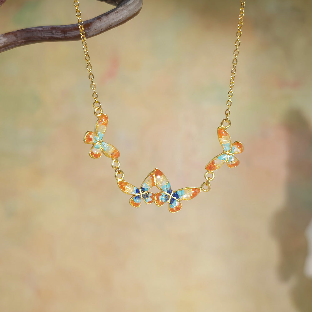 Necklace – Butterfly, Dunhuang Red