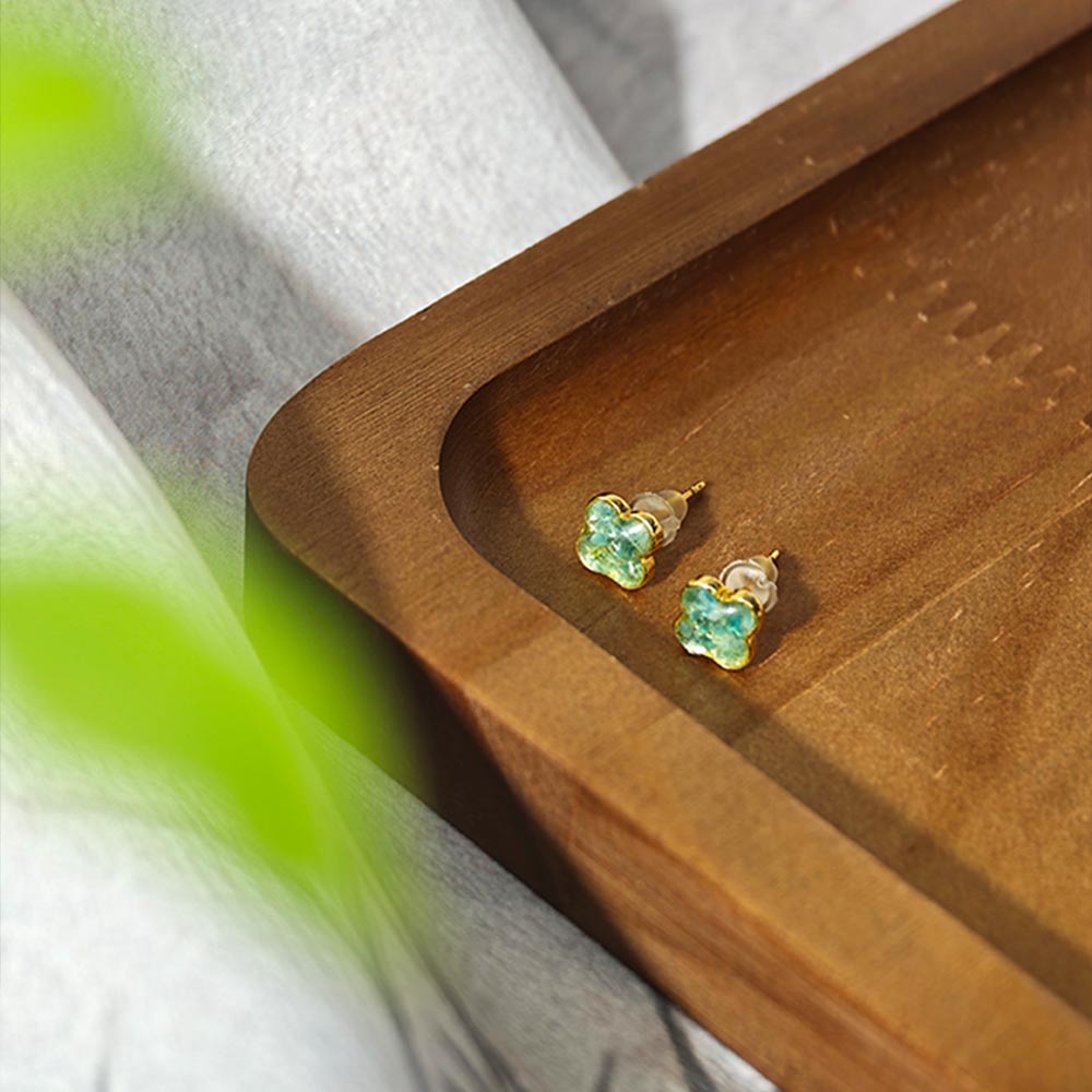Earrings – Clover, Royal Blue
