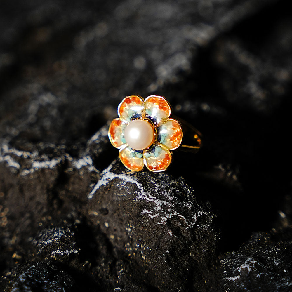 Sunlit Blossom Brooch + Baoxiang Flower Ring Set