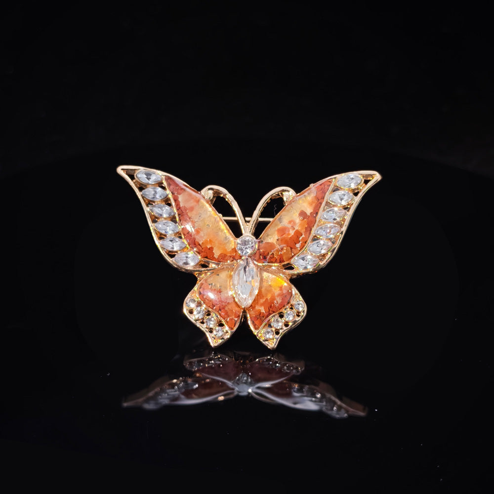 Exquisite Red  Flying Butterfly Brooch