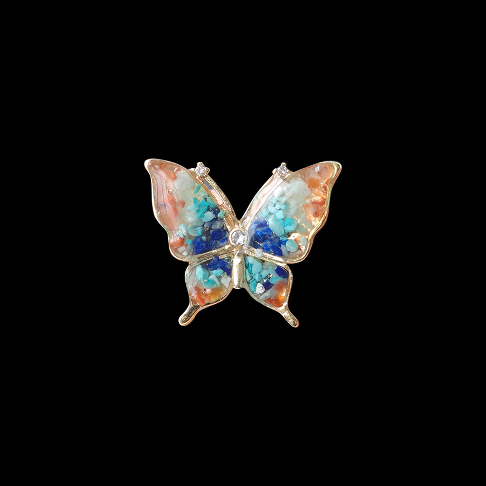 Dunhuang-Colored Butterfly Brooch