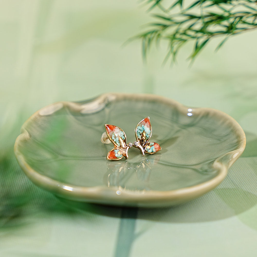 Butterfly Wing Stud Earrings – Dunhuang Color