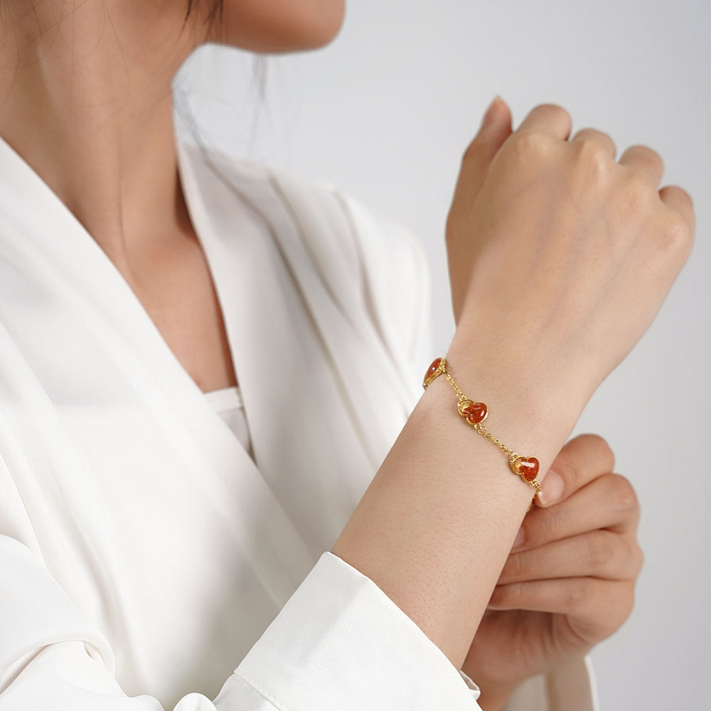 Gourd Bracelet – Prosperous Red Series