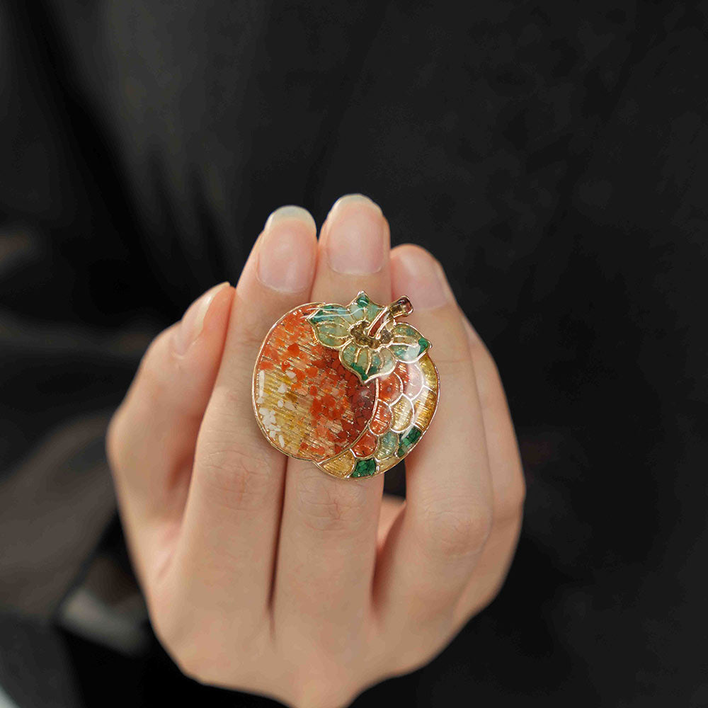 Brooch – Prosperous Persimmon