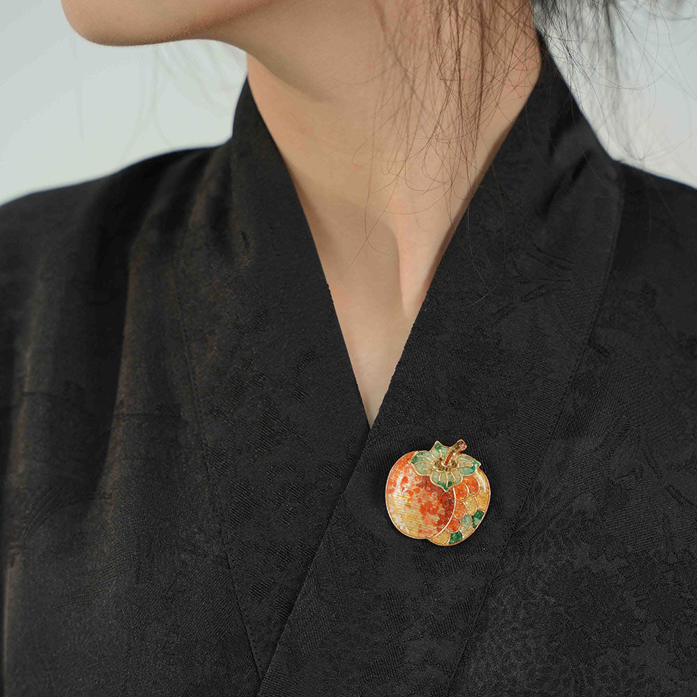 Brooch – Prosperous Persimmon