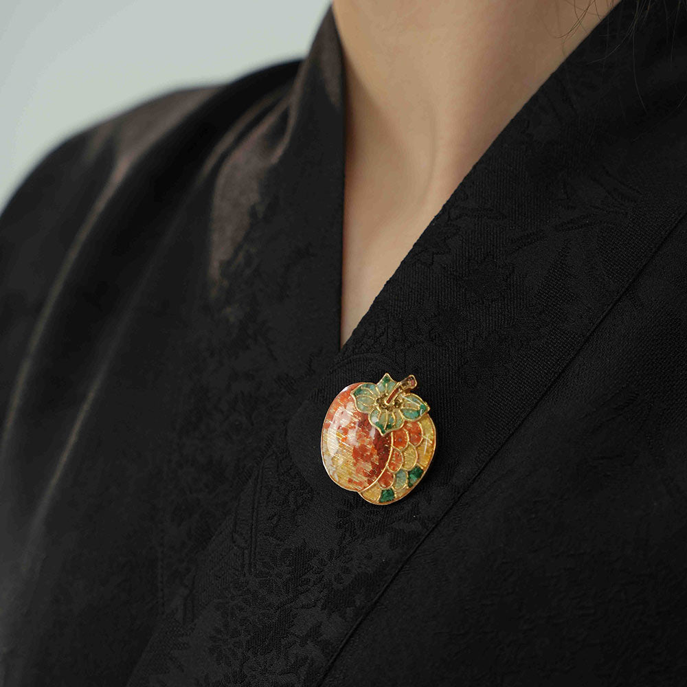 Brooch – Prosperous Persimmon