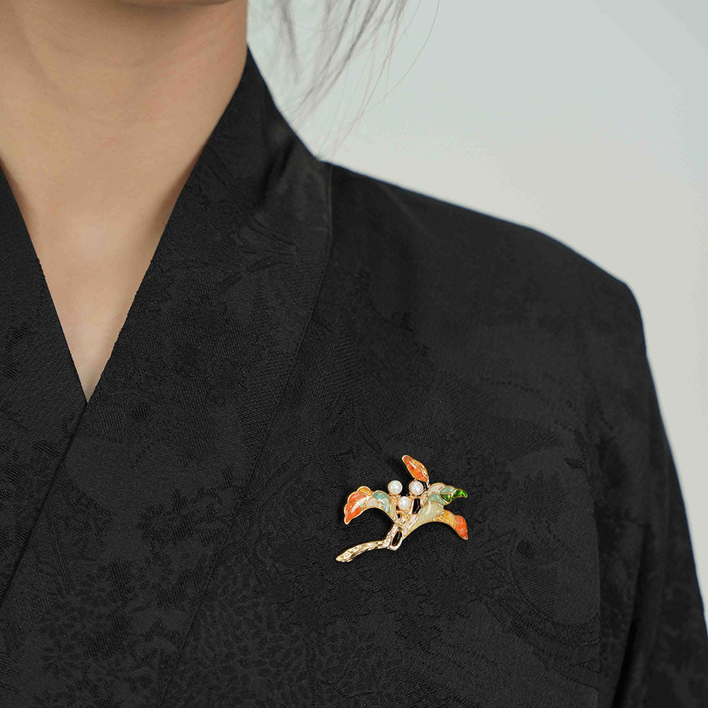 Pearl Floral Branch Brooch