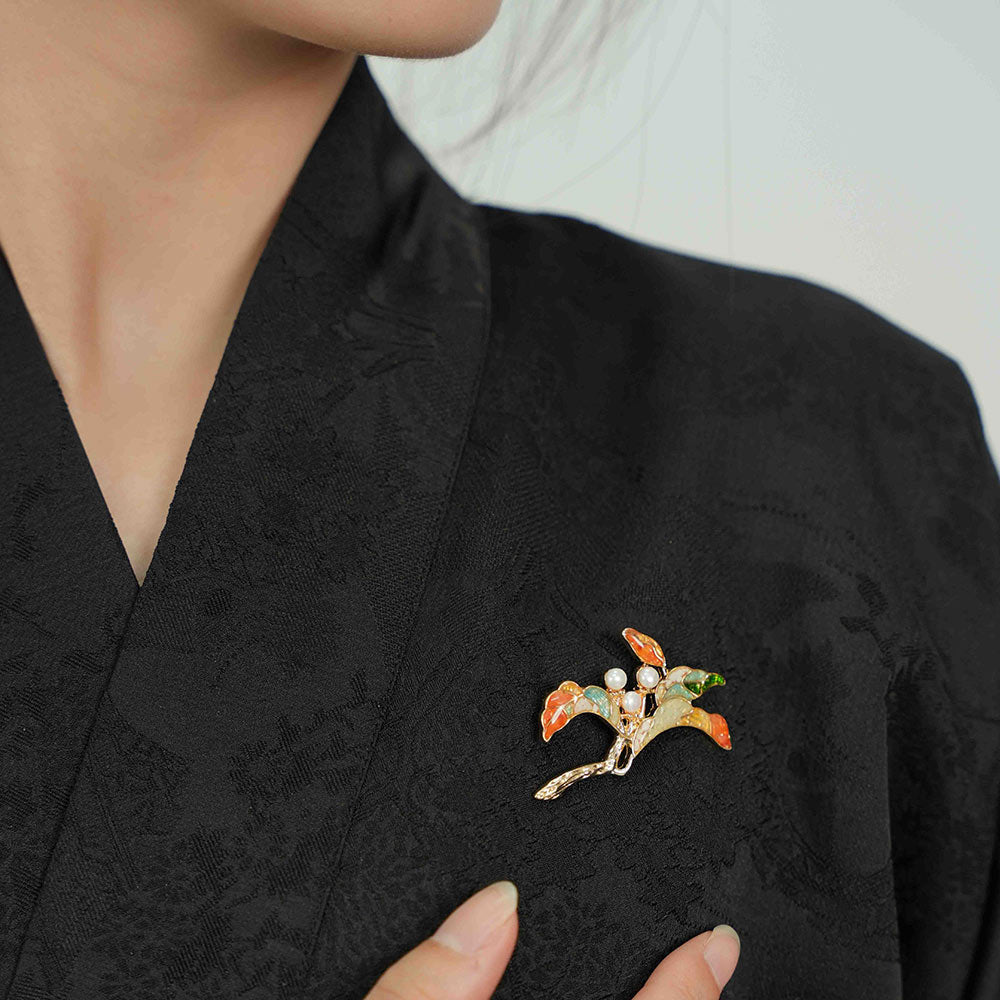 Pearl Floral Branch Brooch