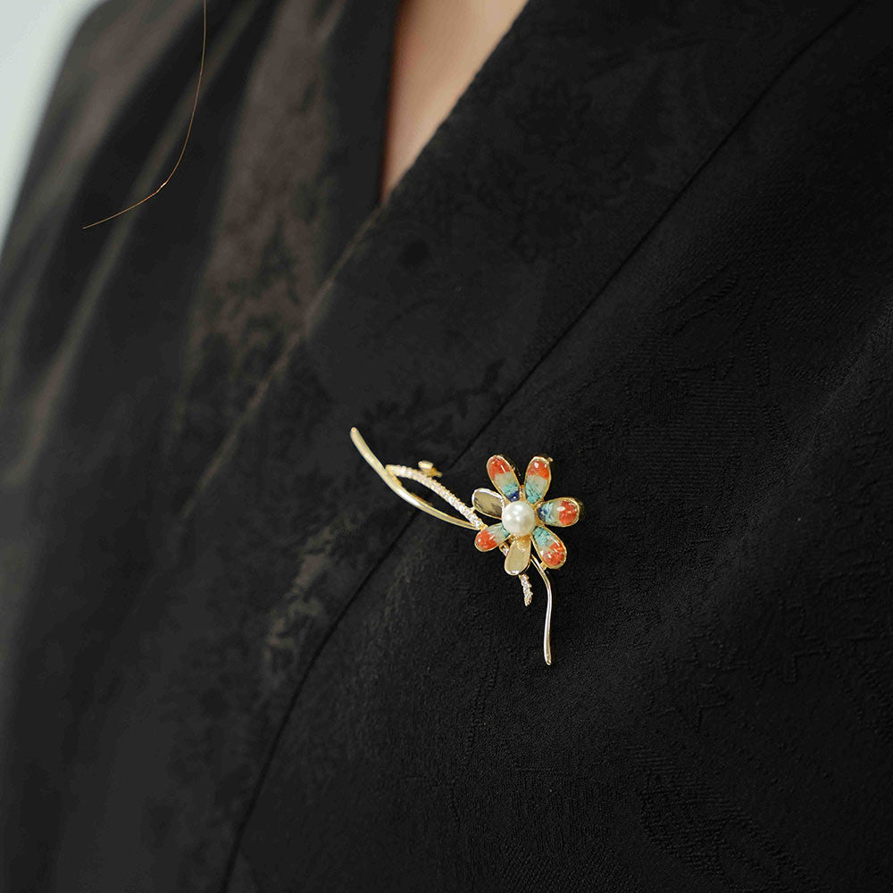 Dunhuang Style Daisy Flower Brooch