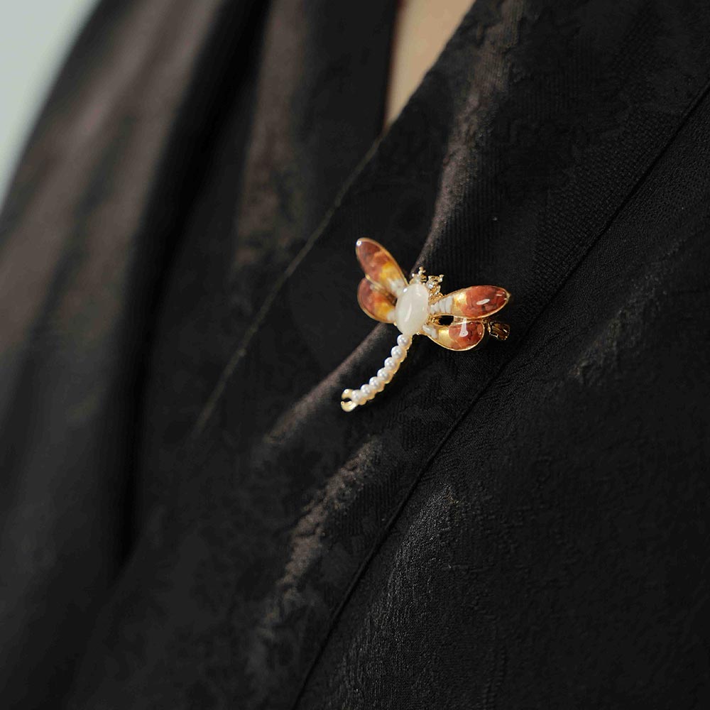 Brooch Dragonfly, Prosperous Red