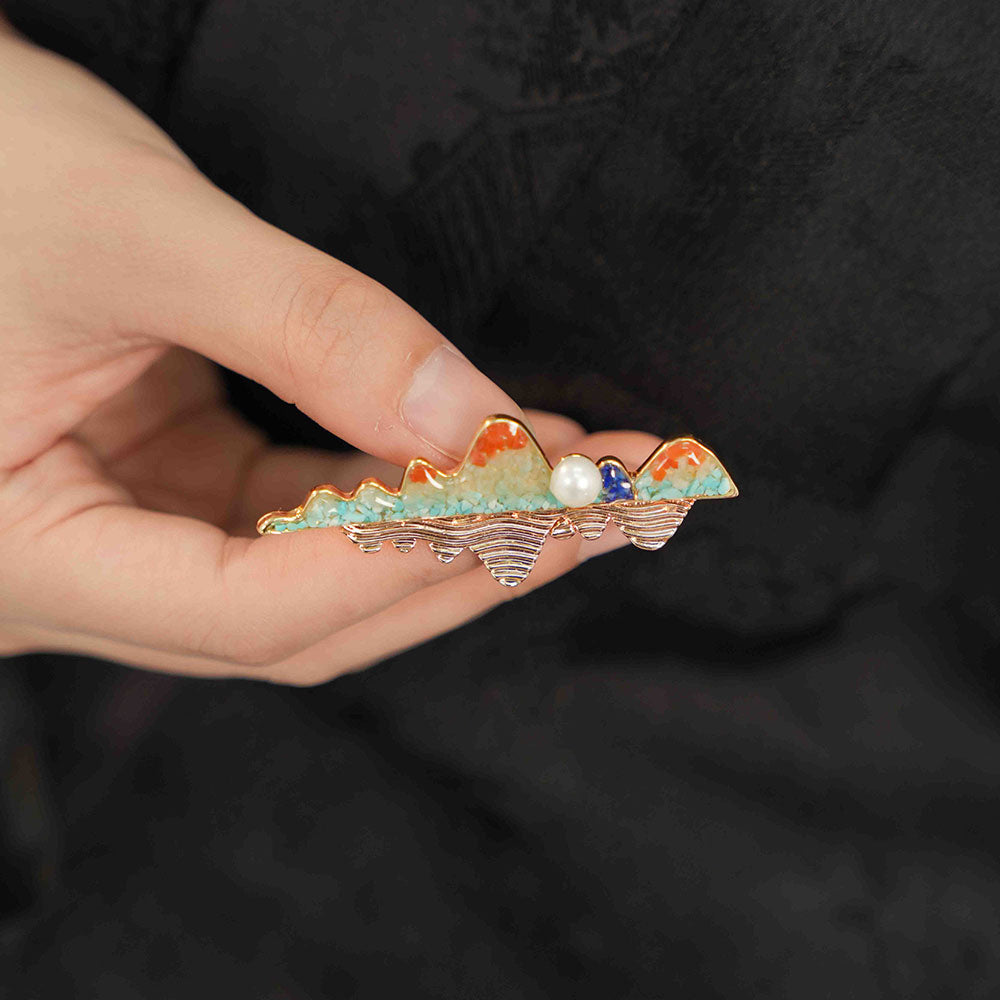 Dunhuang Landscape Reflection Brooch