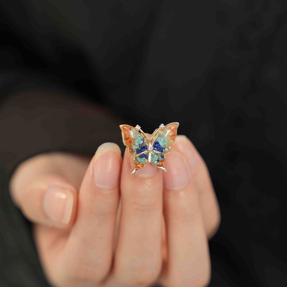 Dunhuang-Colored Butterfly Brooch