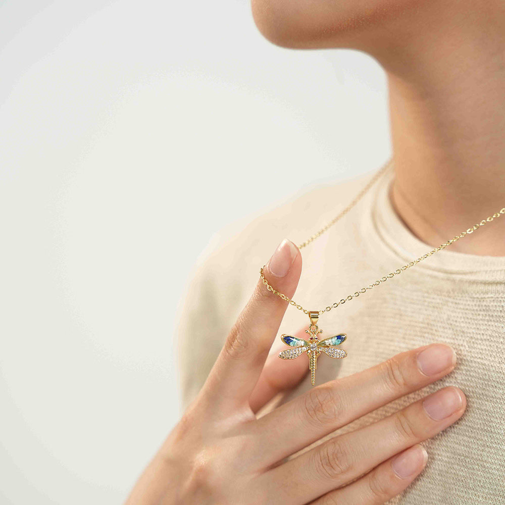 Dragonfly Necklace – Blue and white porcelain series