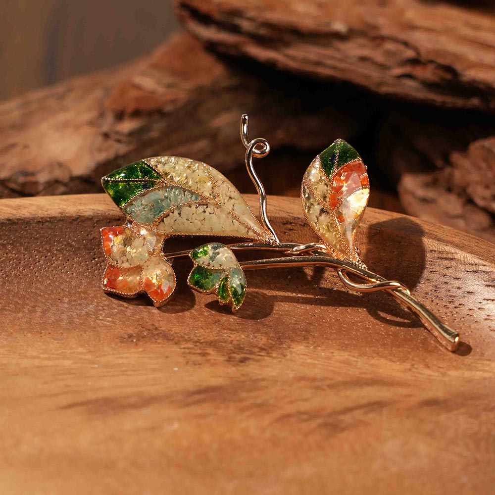 Floral Branch Brooch – Spring Gradient Series