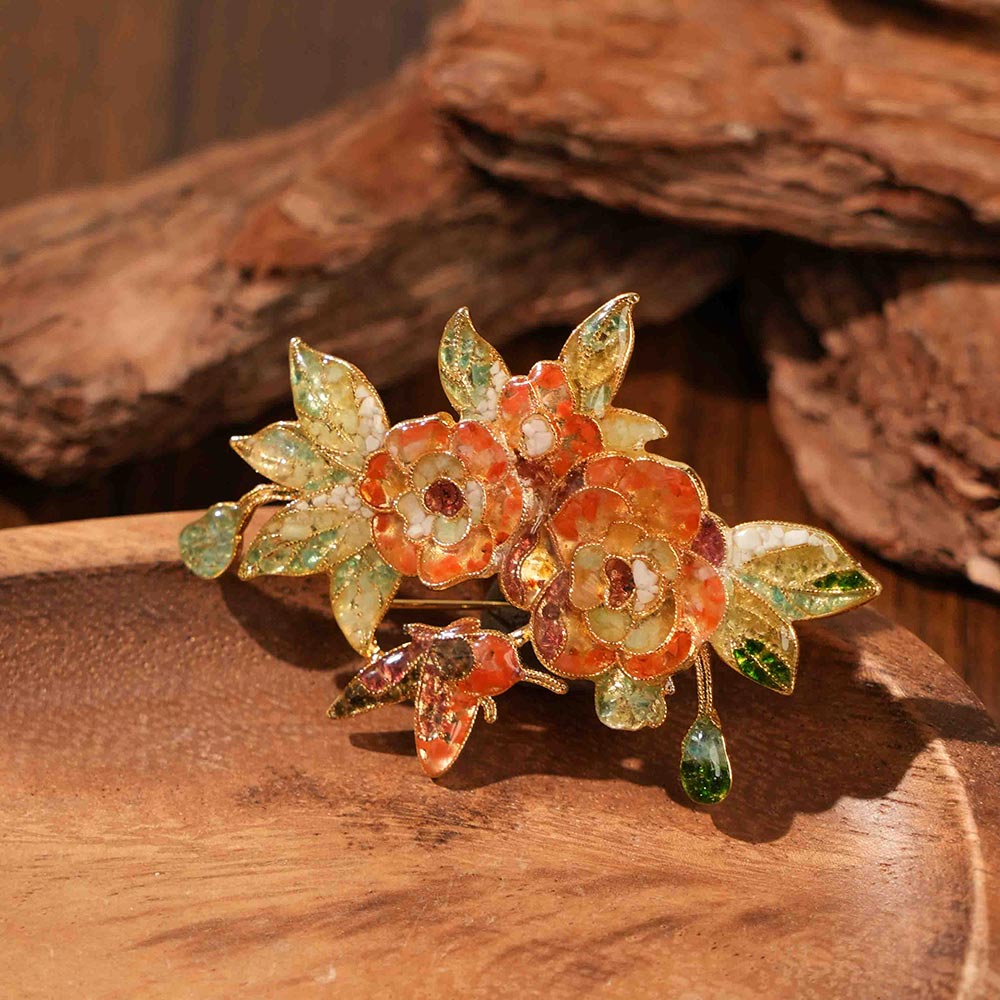 Peony Brooch – Prosperity Bloom