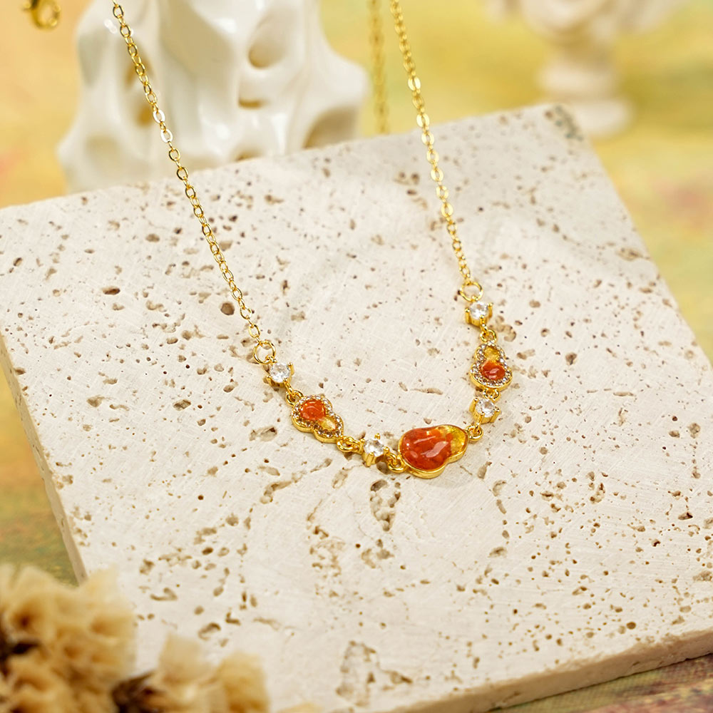Necklace – Gourd B, Prosperous Red
