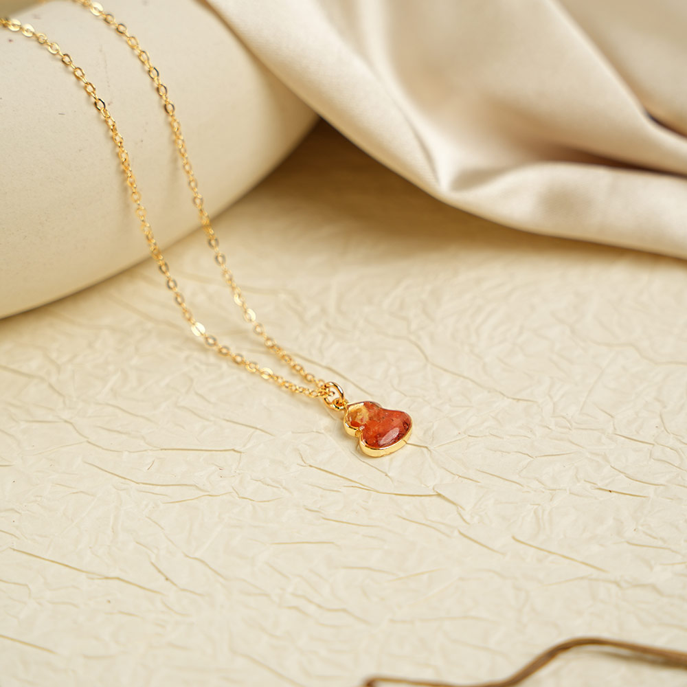 Necklace – Gourd, Prosperous Red